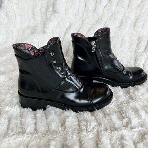 Coach X Tabitha Simmons Black Leather Moto Bootie